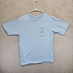 Guy Harvey T-Shirt Mens Size Small Blue Swordfish‎ Flag Graphic Tee